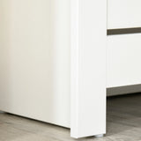 HOMCOM Narrow Shoe Cabinet, Space Saving Shoe Storage Cabinet with 2 Flip Drawers and Adjustable Shelves for 6-12 Pairs of Shoes for Hallways and Living Room, White