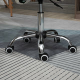 HOMCOM Cosmetic Stool 360 Rotate Height Adjustable Salon Massage Spa Chair Hydraulic Rolling Faux Leather Saddle Stool, Cream