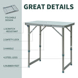 Outsunny Patio Foldable Picnic Table-Silver