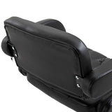 Set of 2 PU Leather Upholstered Swivel Bar Stool, Height Adjustable Barstool with Back, Armrest, Footrest for Kitchen