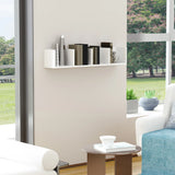HOMCOM Wall Mount 84 CD / 56 DVD/Blu-ray/ Media Storage Rack 4 Cubes, Wooden Shelf Organiser Unit Bookcase Display, Set of 2, White