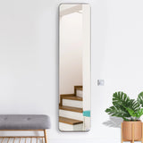 HOMCOM Full Length Mirror, 156 x 37 cm Rectangular Full Body Mirror with Stand, Floor Standing, Hanging or Leaning Against Wall for Bedroom Cloakroom, Black