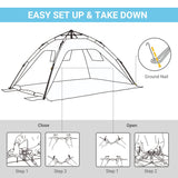 Outsunny Beach Tent for 1-2 Person Pop-up Design with 2 Mesh Windows & 2 Doors Dark Green