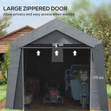 Outsunny 3.6 x 2.1m Portable Outdoor Shed, with Window - Dark Grey