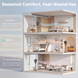 HOMCOM 20 dB Silent Standing Fan, Pedestal Fan with Remote, Oscillating, 8 Speeds, Adjustable Height, 12H Timer