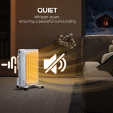 HOMCOM 1.5kW Seven Fin Oil-Filled Radiator - White