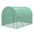 Outsunny Sprinkler System Polytunnel Greenhouse, 3 x 2m, Green