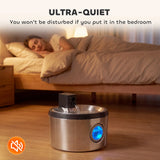 PawHut Wireless Cat Water Fountain for Drinking Stainless Steel, 4L/135oz Battery Operated Cat Fountain Cordless, 6 Filters