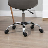 Vinsetto Ergonomic Office Chair with Adjustable Height and Wheels Velvet Executive Chair Armless for Home Study Bedroom Grey