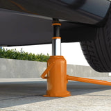 HOMCOM 12 Tonne Hydraulic Bottle Jack with 19-37 cm Lifting Range, Heavy Duty Portable Compact Car Jack Lift with Saddle and 3 Section Handle for Pickup, Truck, Auto Repair Maintenance, Orange