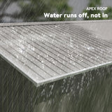 Outsunny 13 x 11ft Large Garden Shed, Mental Garden Storage Shed with Foundation Kit Ventilation & Doors, Light Grey