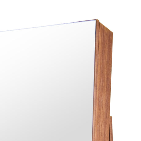 64 Inches Lockable Jewelry Cabinet Armoire with Built-in Makeup Mirror-Brown