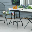 Outsunny 60cm Mosaic Outdoor Patio Table - Red