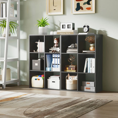 HOMCOM 6-Cube Bookshelf - Black