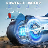 AIYAPLAY Electric Scooter for Kids Aged 6-14 Years, with Colourful Lights, Blue