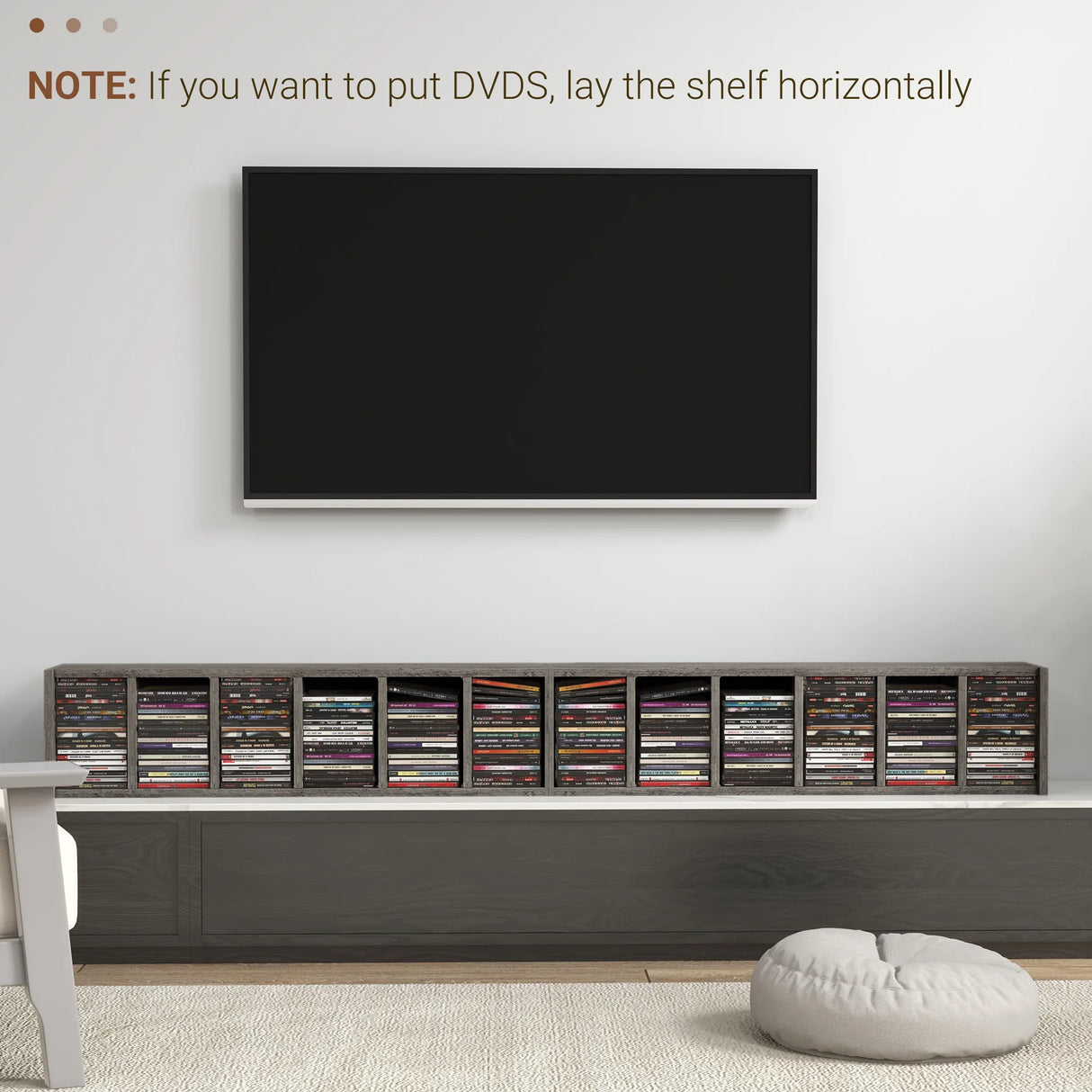 HOMCOM Set of Two 102 CD Storage Units - Dark Wood-Effect