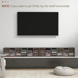 HOMCOM Set of Two 102 CD Storage Units - Dark Wood-Effect