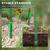 Outsunny 183 cm Tall Metal Garden Trellis, Arch Trellis for Climbing Plants Outdoor with Climbing Net