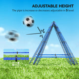 HOMCOM Double Sided Football Rebounder Net, Football Rebound Goal with Five Adjustable Angles, Blue