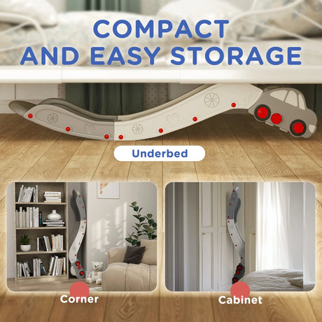 AIYAPLAY Kids Slide for Bed, Sofa, with Extended Length, Easy to assemble and Store, Grey