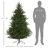 HOMCOM 5ft Bushy and Bare Artificial Christmas Tree - Green