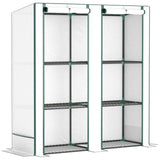 Outsunny Three-Tier Mini Greenhouse - White