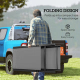 Outsunny Folding Sun Lounger Set of 2, 5-Position Adjustable Reclining Garden Loungers, Garden Chaise Lounge Sunbed Recliner Chairs with Steel Frame for Beach, Porch, Patio, Camping, Light Grey