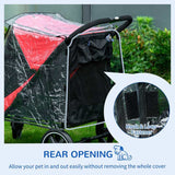 PawHut Rain Cover for Dog Pram, Stroller Buggy with Rear Entry