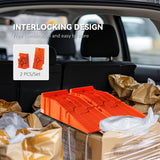 DURHAND 2 Pieces Car Ramps Heavy Duty 2.5 Ton Motorhome Levelling Ramps, Plastic Garage Workshop Car Lift, Portable Automotive Vehicle Campervan Car Ramp, Orange