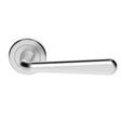 LEVER ON ROSE - SATIN CHROME - PAIR