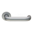 19MM DIA SAFETY LEVER ON ROSE - SATIN ANODISED ALUMINIUM - PAIR