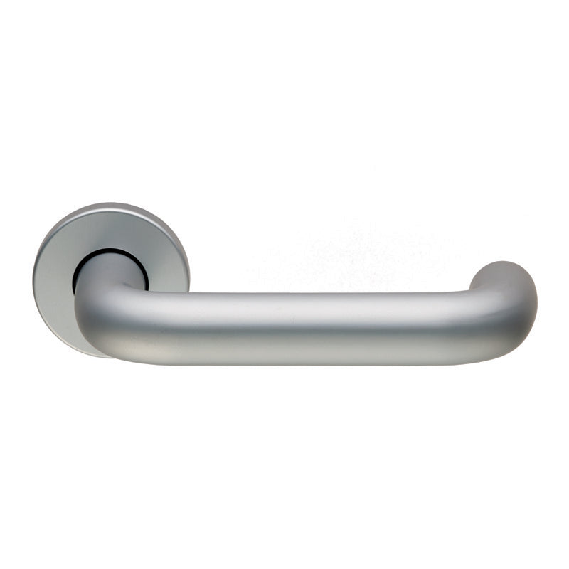 19MM DIA SAFETY LEVER ON ROSE - SATIN ANODISED ALUMINIUM - PAIR