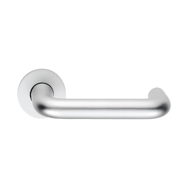 22MM DIA. ROUND BAR SAFETY LEVER ON ROSE - SATIN ANODISED ALUMINIUM - PAIR