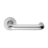 19MM DIA. ROUND BAR SAFETY LEVER ON ROSE_x005F
 - SATIN ANODISED ALUMINIUM - PAIR