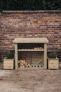 4FT X 4FT LOG STORE WITH KINDLING SHELF