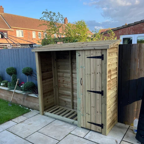 HEAVY DUTY LOG STORE WITH TOOL SHED 6X6 (HEIGHT FT X WIDTH FT)