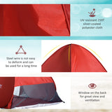 Outsunny Pop-up Portable Beach Tent-Red