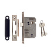 64MM SASH LOCK - 3 LEVER - 57MM C/C - SQUARE - SATIN NICKEL - EACH
