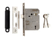 76MM SASH LOCK - 3 LEVER - 57MM C/C - SQUARE - NICKEL PLATED - EACH