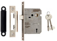 76MM SASH LOCK - 3 LEVER - 57MM C/C - SQUARE - SATIN NICKEL - EACH