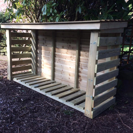 HEAVY DUTY SLATTED LOG STORE 4X6 (HEIGHT FT X WIDTH FT)