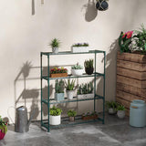 Outsunny Four-Tier Steel Plant Shelf - Black