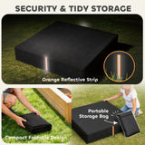 AIYAPLAY Sandbox Cover, Square Sandpit Cover Waterproof Dustproof UV Protection, Sandbox Canopy with Drawstring and Elastic Band