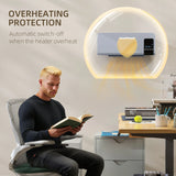 HOMCOM 2000W Wall Mounted Heater, 18-45C Temperature, Grey