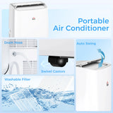 HOMCOM Portable Air Conditioner 12000 BTU, 4-in-1 Air Conditioning Unit, Dehumidifier, Cooling, Fan, Sleep Mode with 2 Speeds, Remote, LED Display, 24H Timer, Window Kit, Child Lock, 35m2, Cream