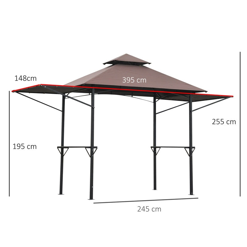 Outsunny 2.5 x 1.5m BBQ Tent Camping Picnic Gazebo Marquee Shelter Portable Waterproof