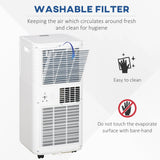 HOMCOM 7000 BTU Portable Air Conditioner for Cooling Dehumidifier Fan, Air Conditioning Unit for Room up to 26m2, with Remote, 24H Timer, Window Mount Kit, R290, A Energy Efficiency, 785W