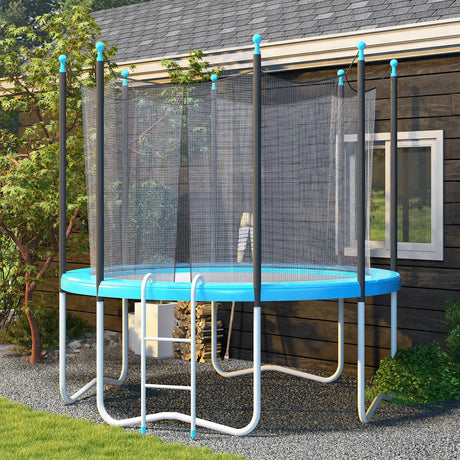 HOMCOM 12ft Trampoline Accessories Safety Pad 366cm Replacement Surround Padding Thick Foam Pads Light Blue