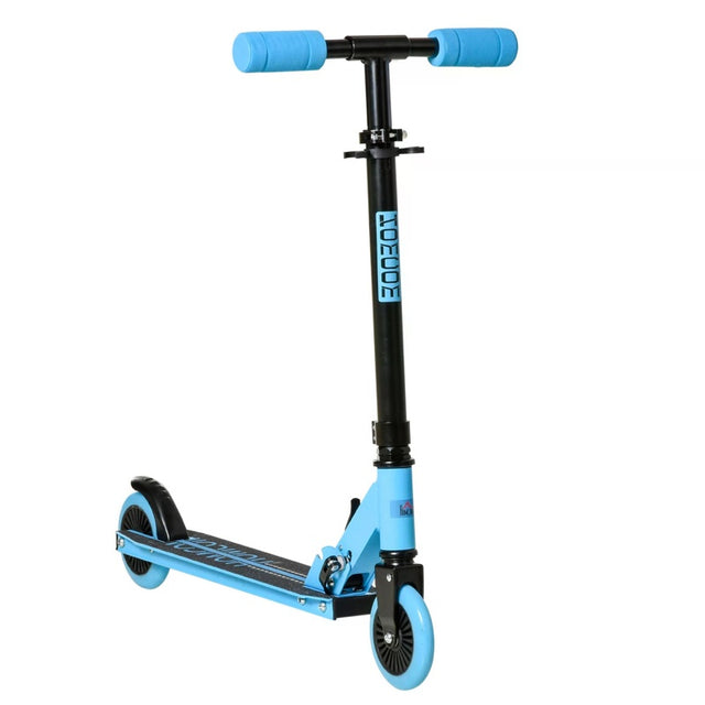 HOMCOM Kids Scooter Foldable Kick Scooter with Adjustable Height Brake for Boys and Girls 3 - 8 Years Blue