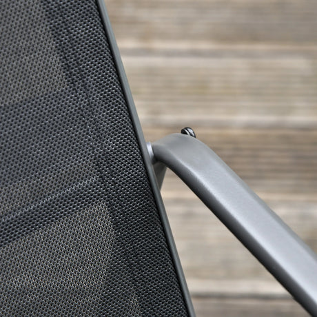 Outsunny Four-Piece Minimalistic Garden Sofa Set - Black